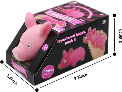 Squishy Toy Pink Pig Gifts for Kids Adults Popping Out Eyes Animal Squishies Anxiety Stress Relief Autism Disorders Funny Piggy Sensory Stress Toy for Girl Boy Women Girlfriend Birthday Party Favors