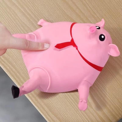 Pink Pig Squishy Toy，Pig Squeeze Toys，Cute Pig Man Sensory Stress Toy，Stress Reliever Toy for Kids and Adults