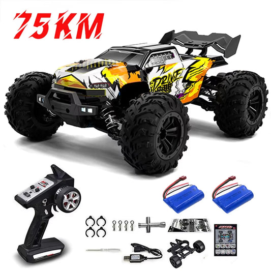 1:16 75KM/H or 50KM/H 4WD RC Car with LED Remote Control Cars High Speed Drift Monster Truck for Kids Vs Wltoys 144001 Toys