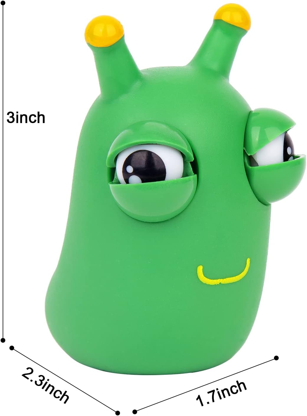 Pop Out Eyes Squeeze Toys, Decompression Toy Gift Suitable for Adults and Children, Perceptual Soft Toy to Relieve Stress and Anxiety (3 Cabbage Worms)