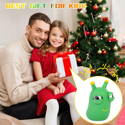 Pop Out Eyes Squeeze Toys, Decompression Toy Gift Suitable for Adults and Children, Perceptual Soft Toy to Relieve Stress and Anxiety (3 Cabbage Worms)