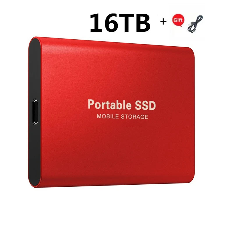 2024 New High-Speed External Hard Drive 500GB 2TB 4TB 8TB USB3.1 SSD 2.5 Inch Portable SSD 16TB Hard Disk for Laptop PS4