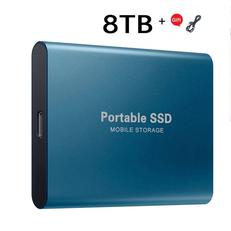 2024 New High-Speed External Hard Drive 500GB 2TB 4TB 8TB USB3.1 SSD 2.5 Inch Portable SSD 16TB Hard Disk for Laptop PS4