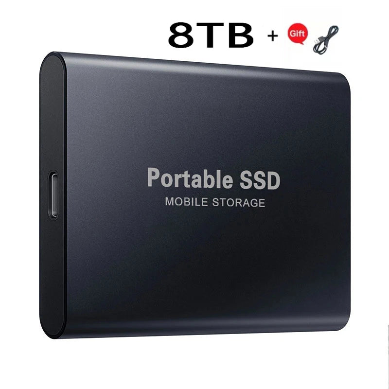 2024 New High-Speed External Hard Drive 500GB 2TB 4TB 8TB USB3.1 SSD 2.5 Inch Portable SSD 16TB Hard Disk for Laptop PS4