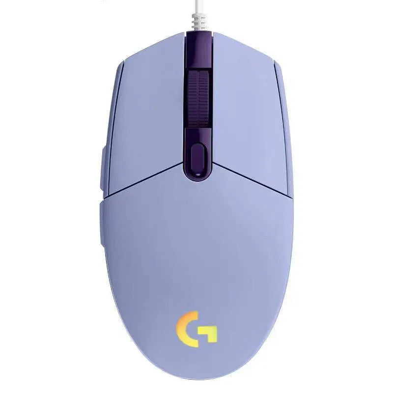 G102 Mouse USB Wired Gaming Mouse 8000 DPI Rainbow Optical Effect Screen for Pc/Mac Computer and Laptop